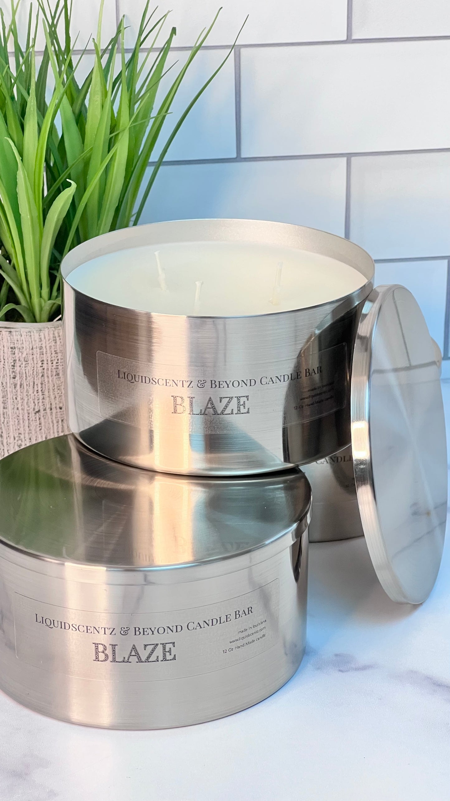 17 OZ CROME CANDLE