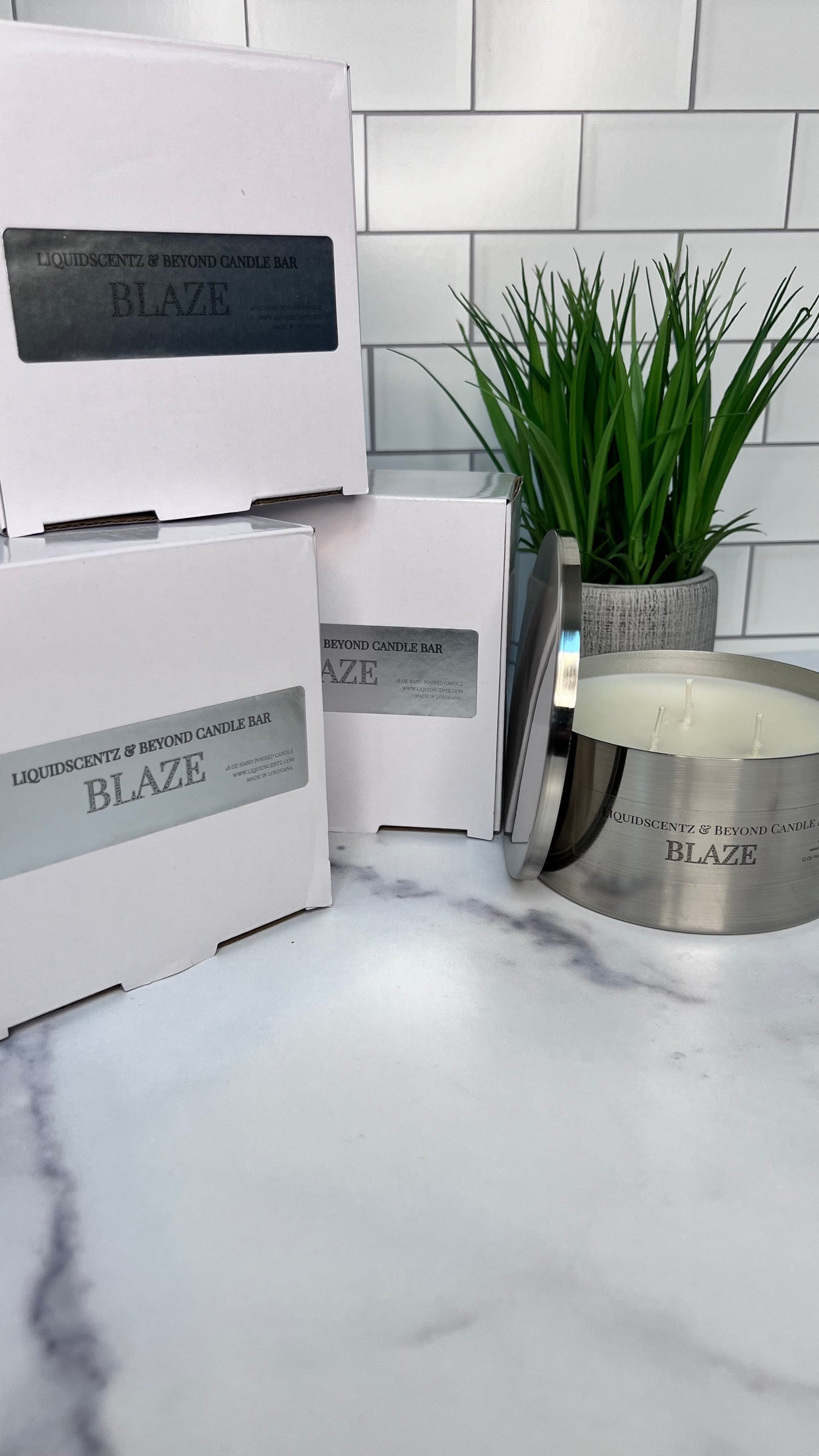 17 OZ CROME CANDLE