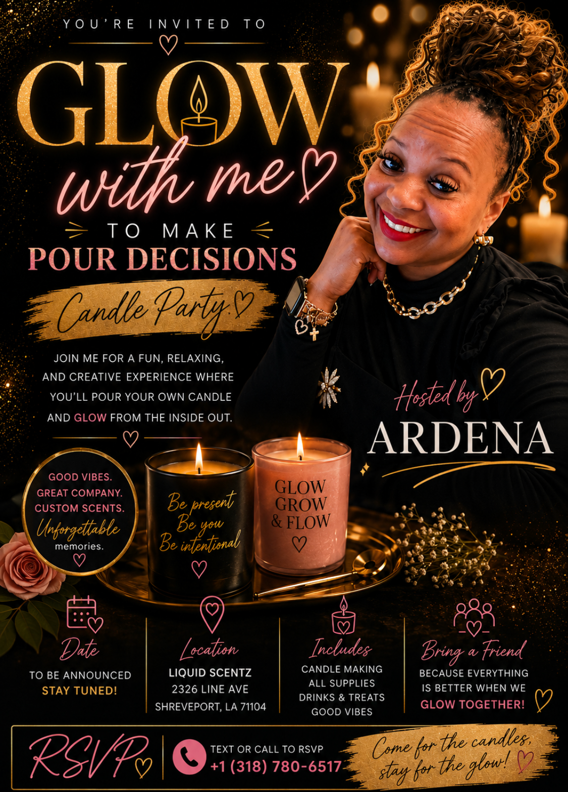 GLOW WITH ARDENA TO MAKE POUR DECISIONS (private) Sep 27th