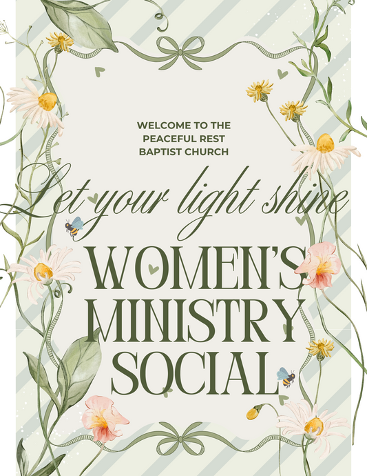 LET YOUR LIGHT SHINE WOMEN'S MINISTRY (private) Sep 20th @3