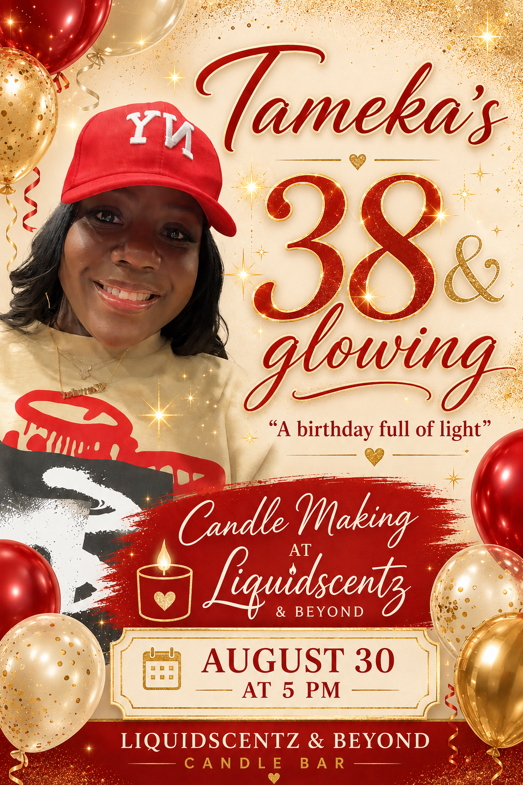 TAMEKA’S (private) Candle making birthday aug30th at 5pm