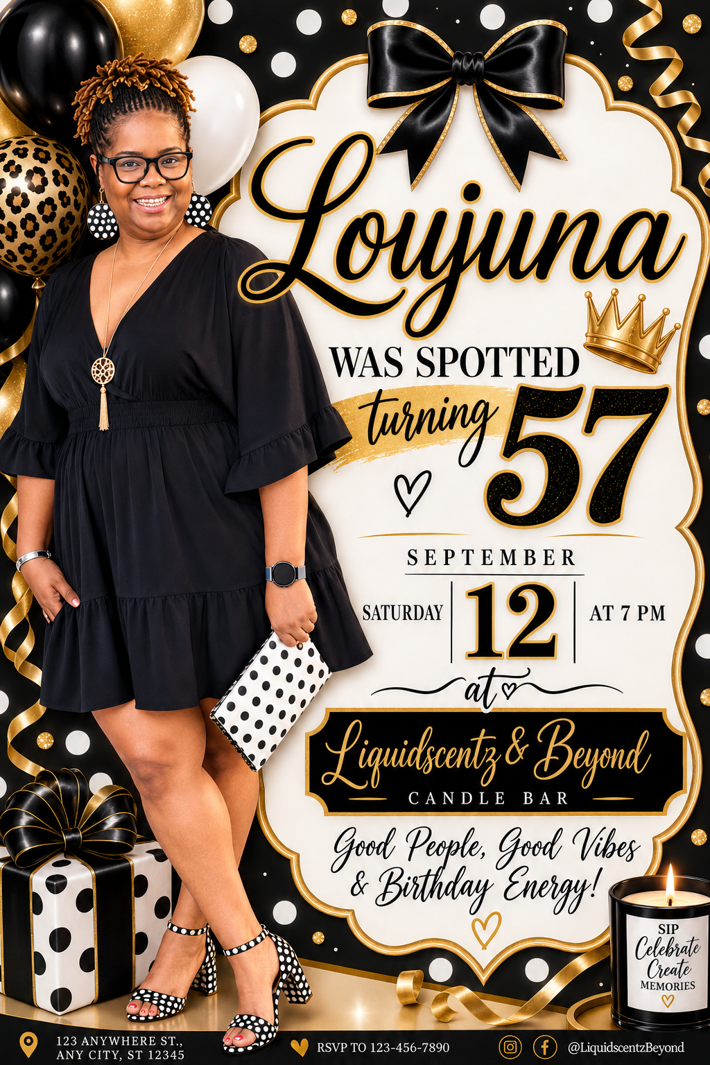 LOUJUNA WAS SPOTTED TURNING 57 sep 12 @ 7 pm (private)