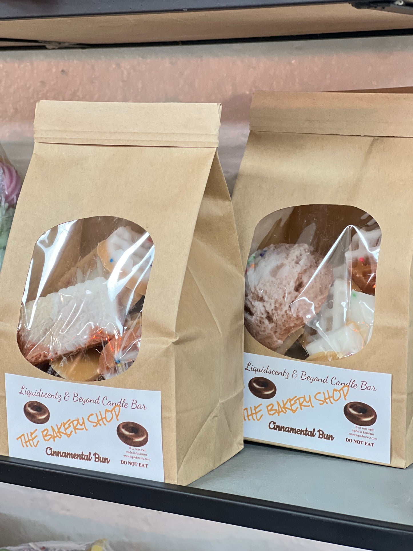 CUPS & BROWN PAPER BAGS OF WAX MELTS